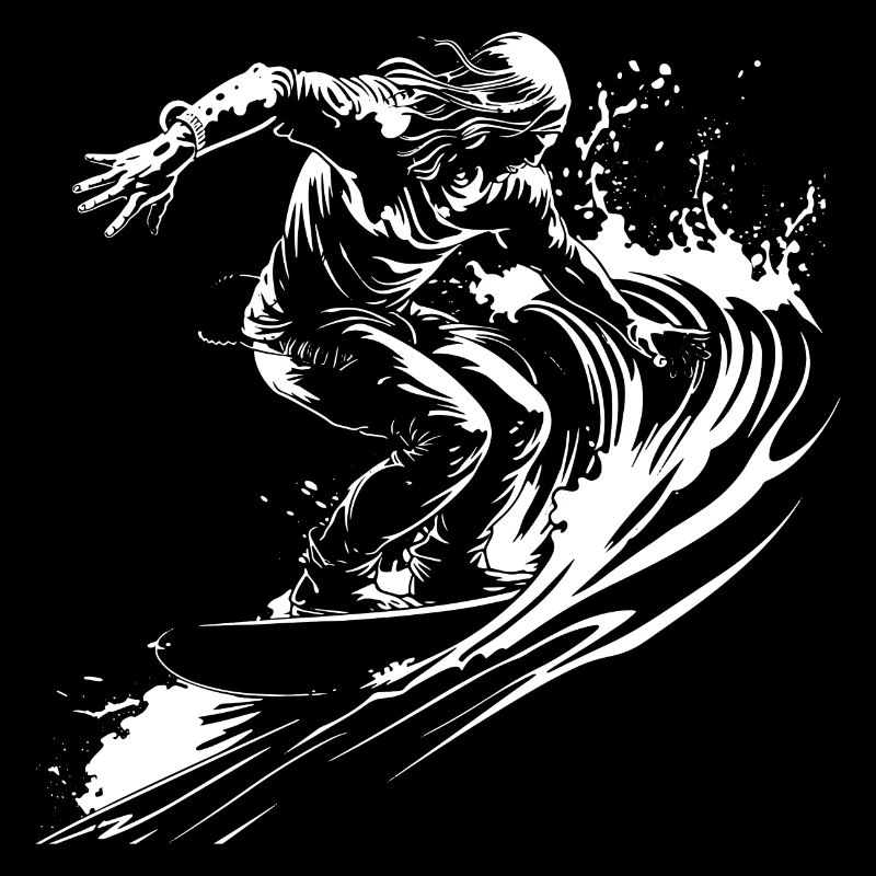 Croquis de surfeur