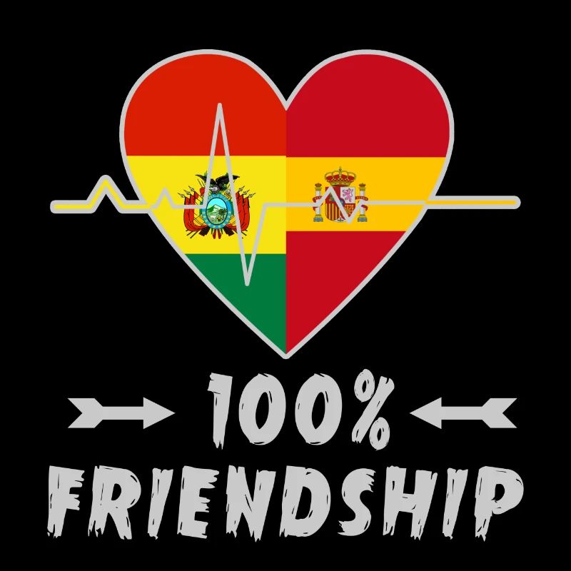 Bolivien und Spanien 100% Freundschaft