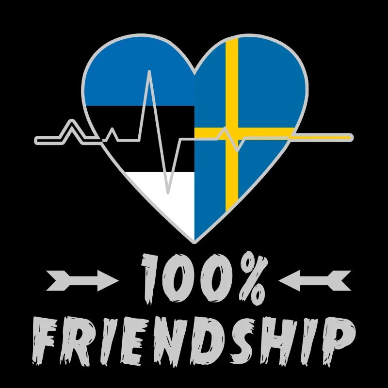 Estland und Schweden 100% Freundschaft