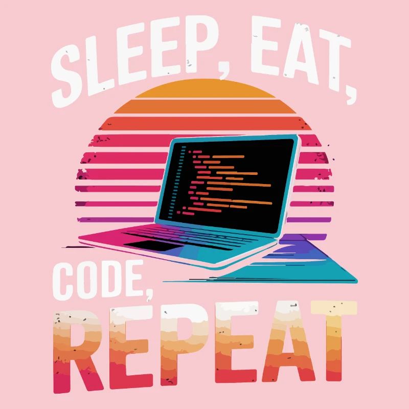 Schlaf Essen Code Wiederholen Geschenk Programmierer Entwickler