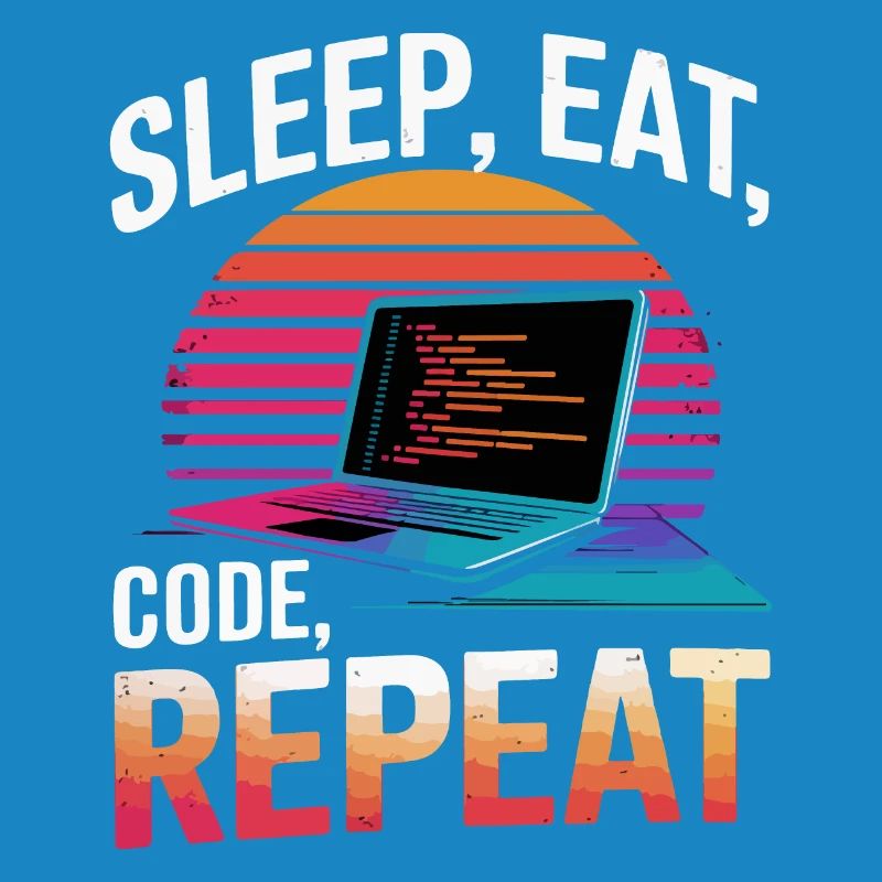 Schlaf Essen Code Wiederholen Geschenk Programmierer Entwickler