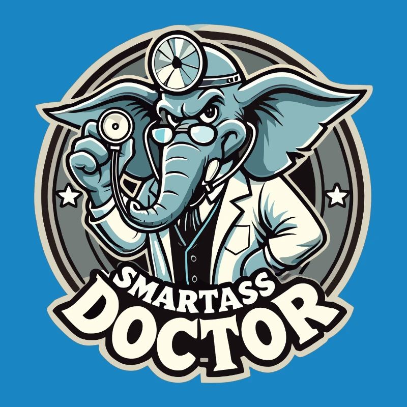 Klugscheißer Arzt Elefant witzig Geschenk