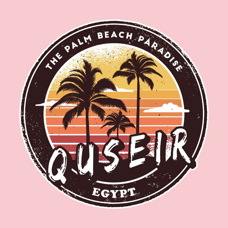 Quseir Egypt Vintage Palm Tree Design