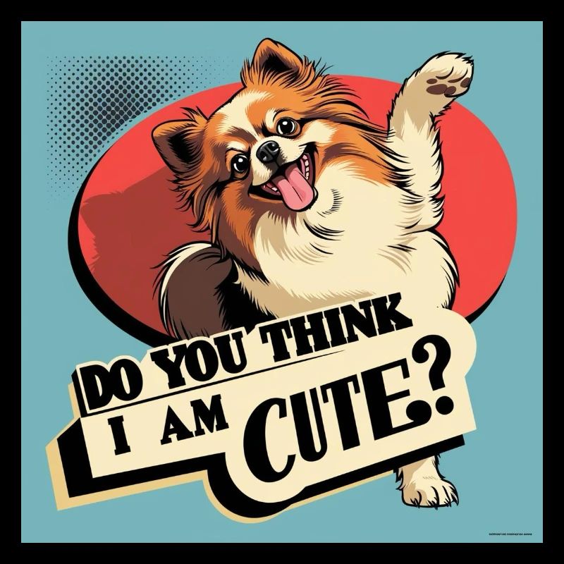 Drôle de chien de Poméranie - Pensez-vous que je suis mignon ?