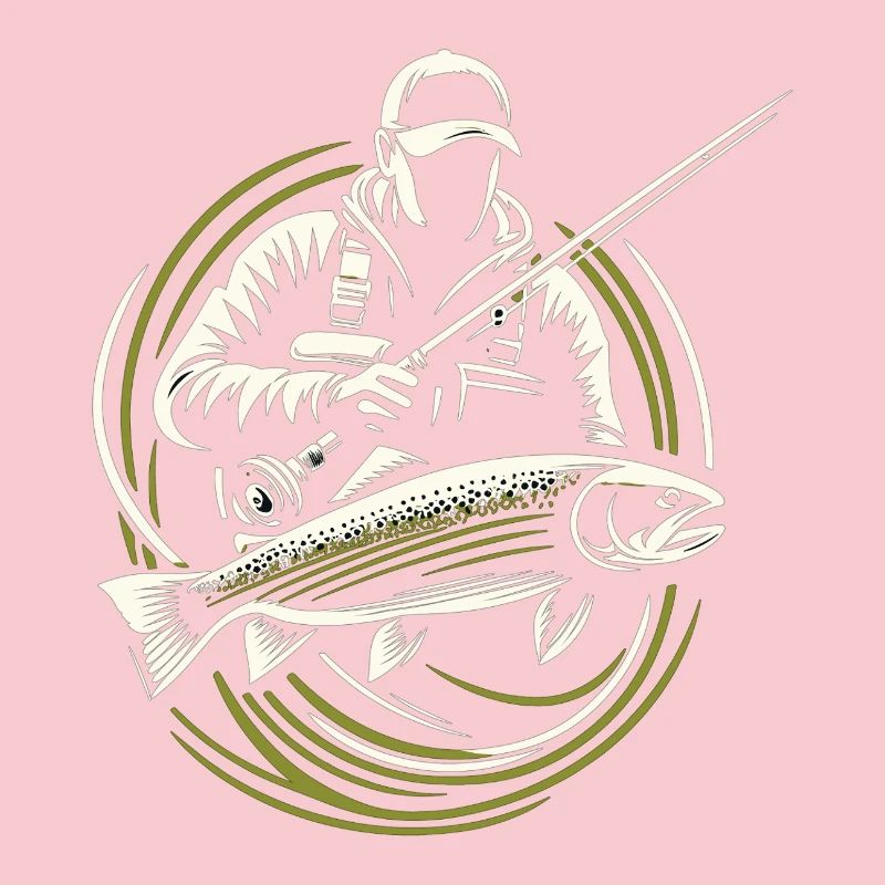 Pêche Pêcheur Truite Poisson Géant Cadeau