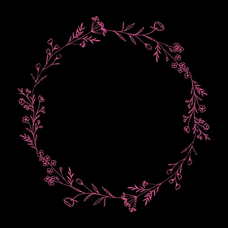 Cercle de fleurs de fleurs roses