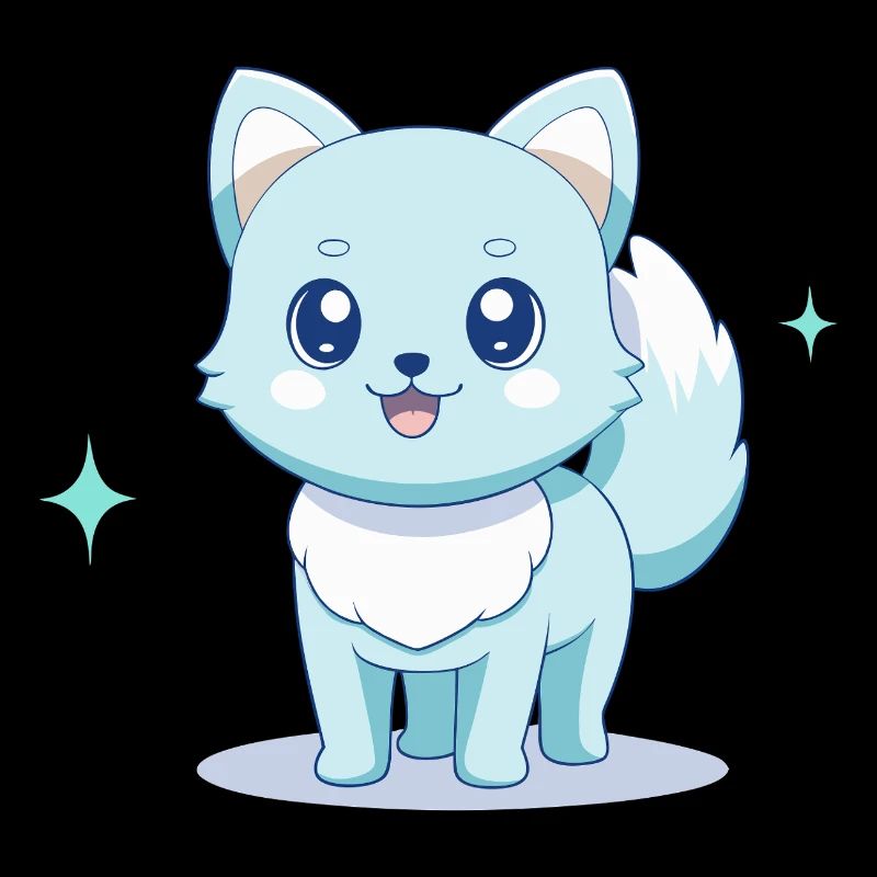 Adorable chien spitz bleu au regard joyeux