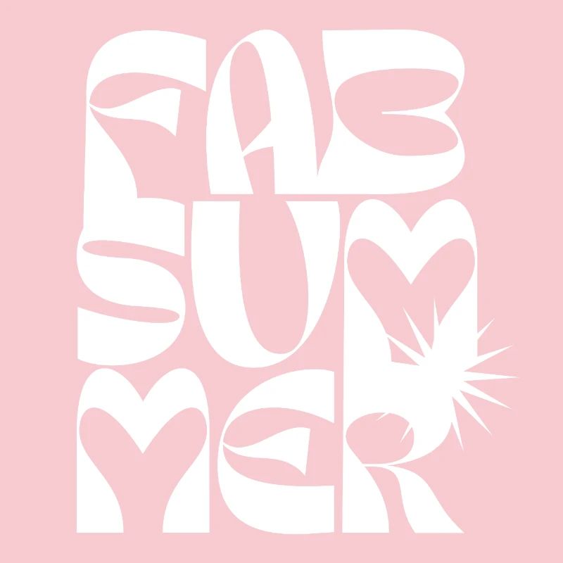 Conception typographique audacieuse de l’amour de l’été