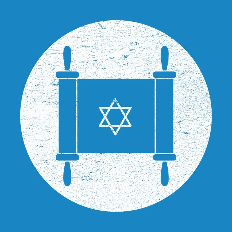 Torah scroll in a white circle