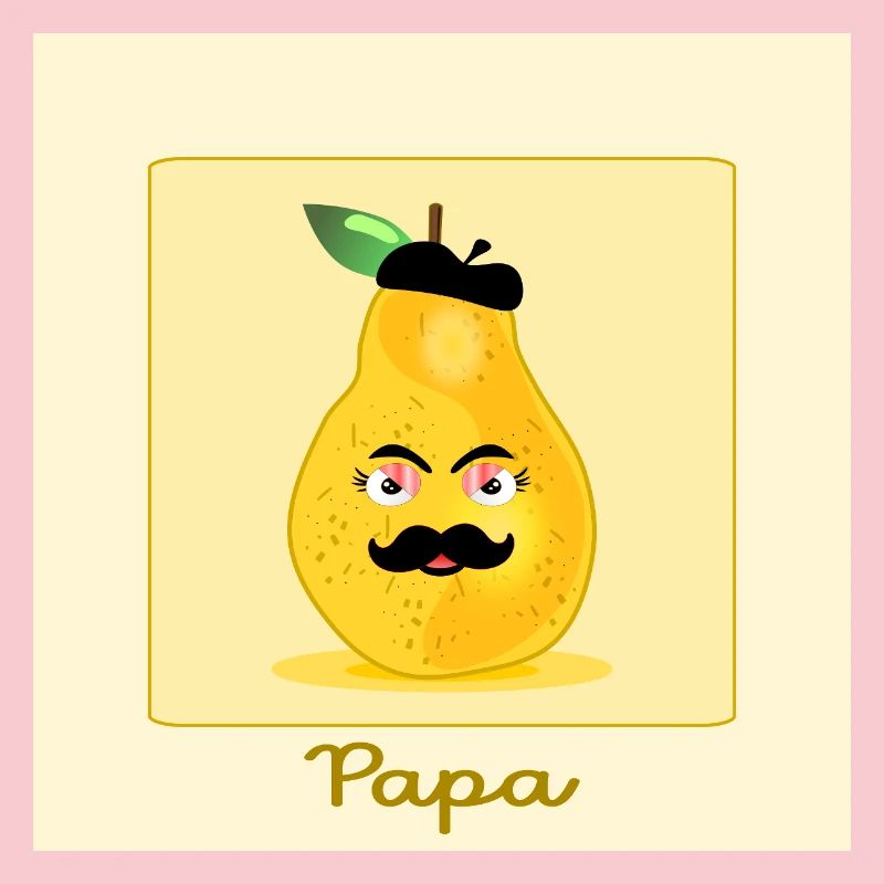 French dad - dad with mustache beard