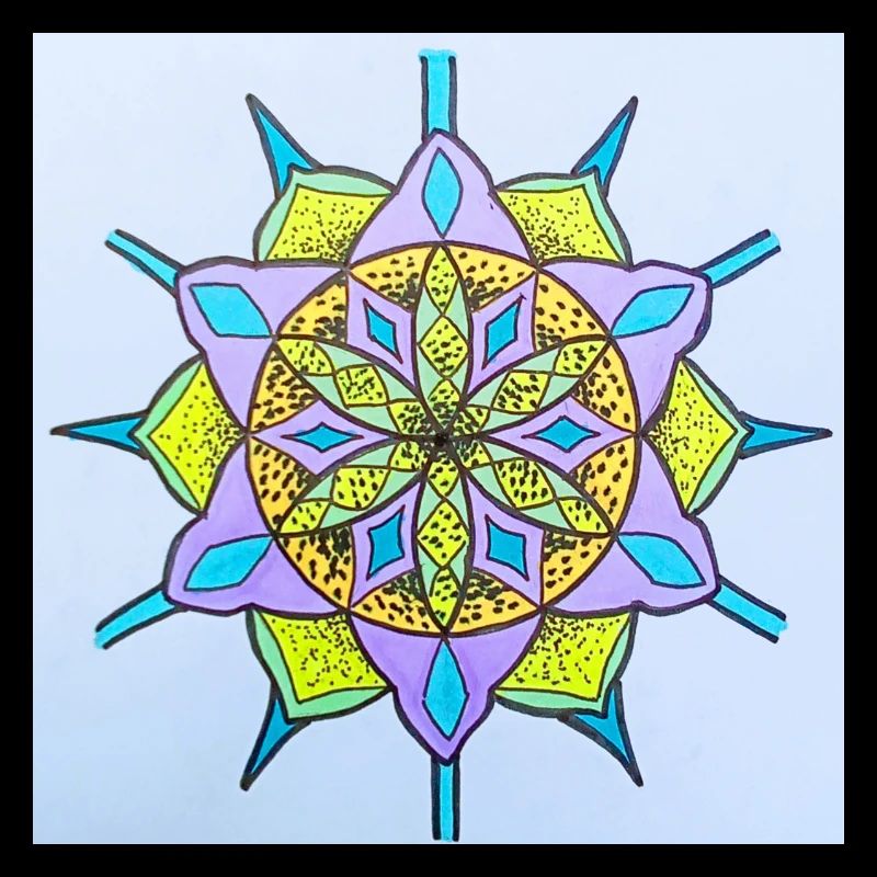 Colorful Mandala Pattern for Creative Clothing