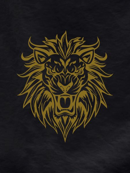 Majestic lion head graphic