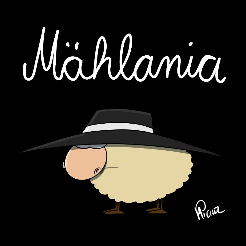 Mählandia design with wool sheep and hat