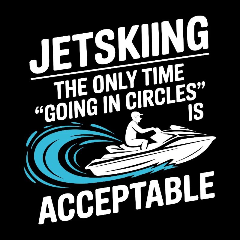 Humour Jetski Riding Ocean Splash Design