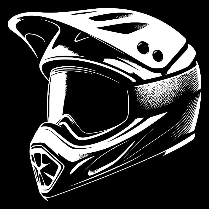 Illustration de casque de motocross