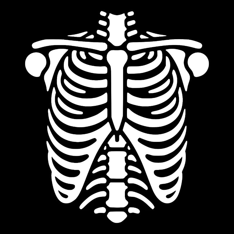 Halloween Skeleton Chest Medical Backbreaking Work