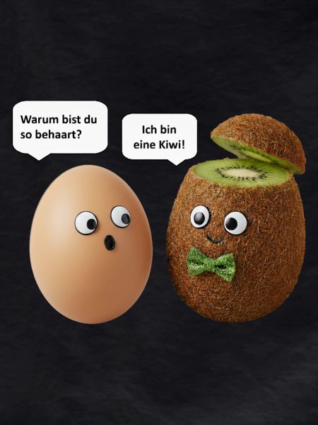 Kiwi and Egg Comedy Design
