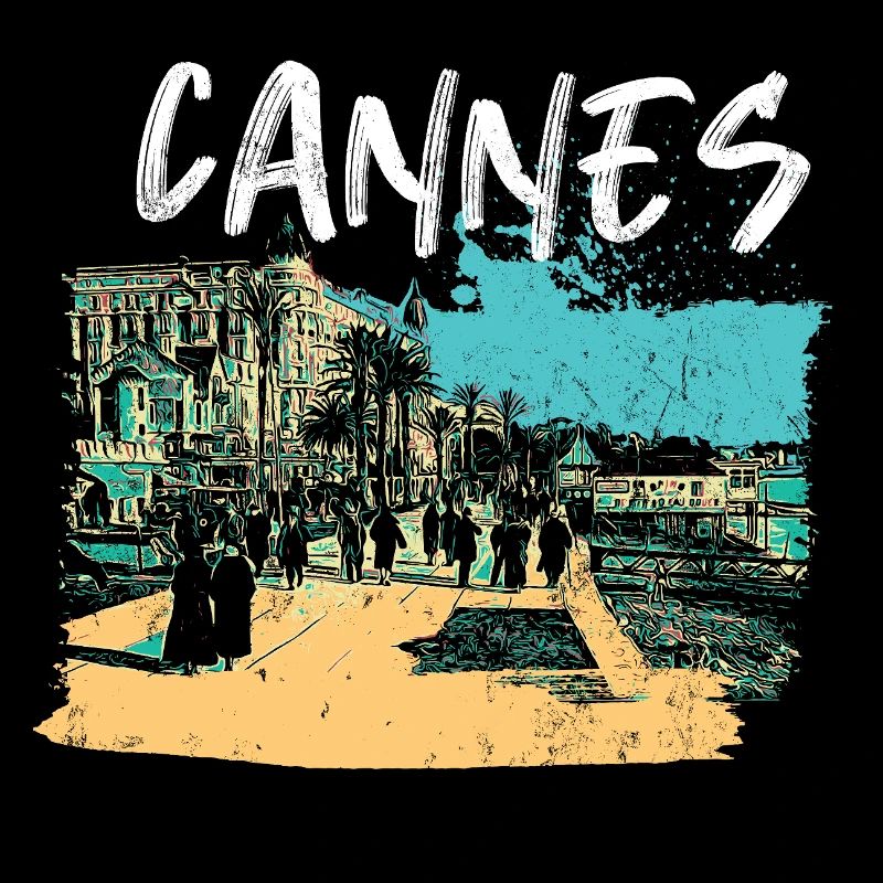 Retro-Blick auf die Croisette in Cannes