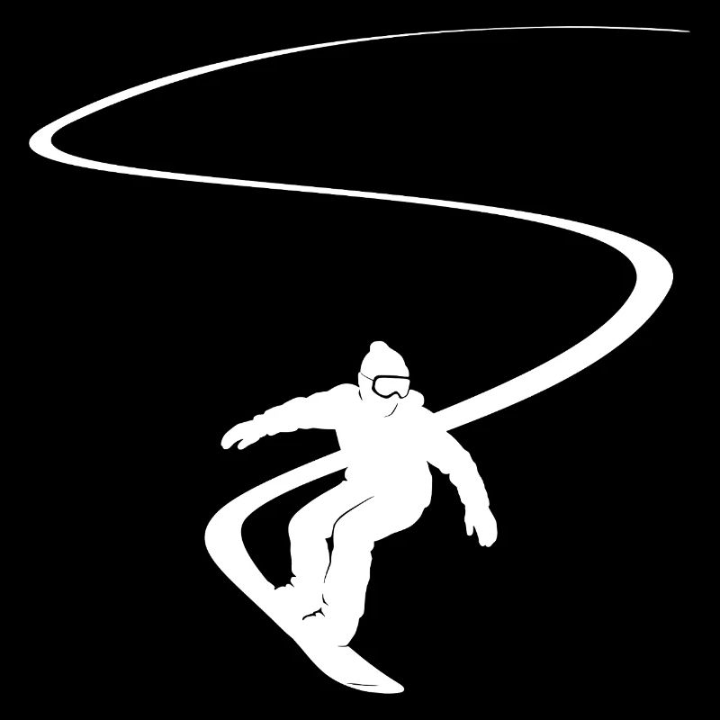 Snowboarder Slalom Tiefschnee Abfahrt Snowboard