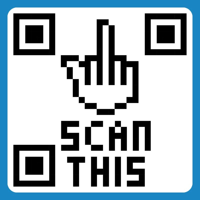 QRcode middle finger
