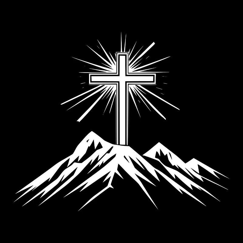 Christliches Kreuz Berg 
