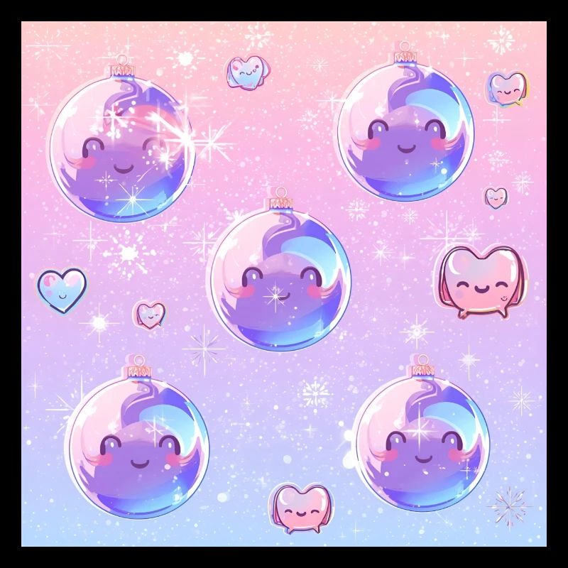 Dreamy Sparkle Pastellkawaii Kugelornamente