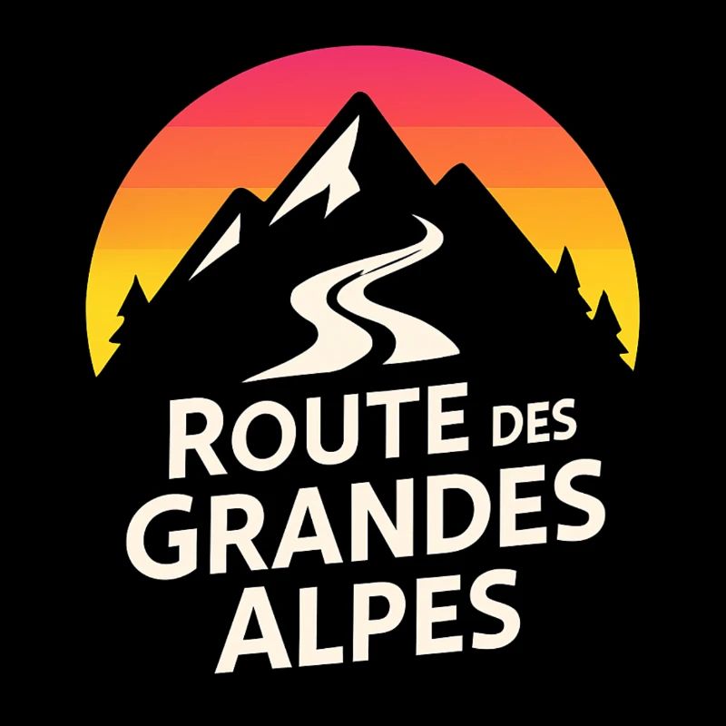 Alps Route Mountain Logo