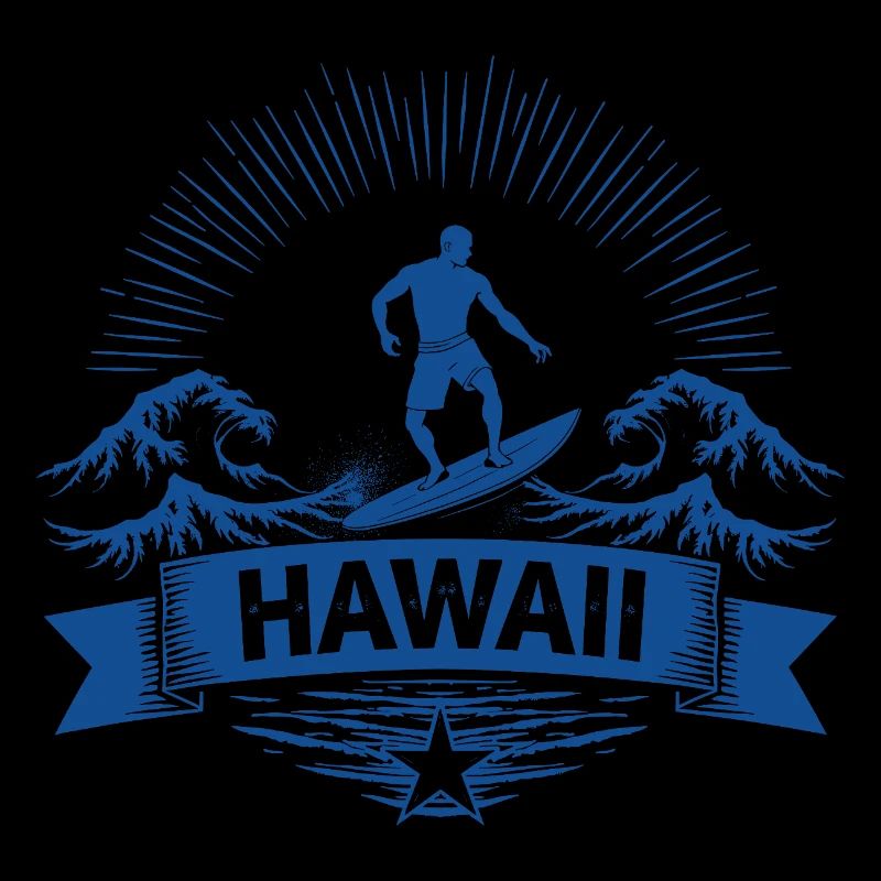 Hawaii Surfer Surfer on Pacific Wave