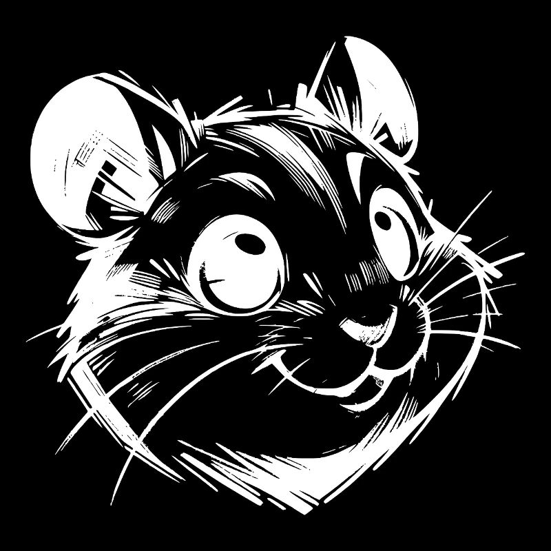 Cute hamster with cheerful, lively eyes