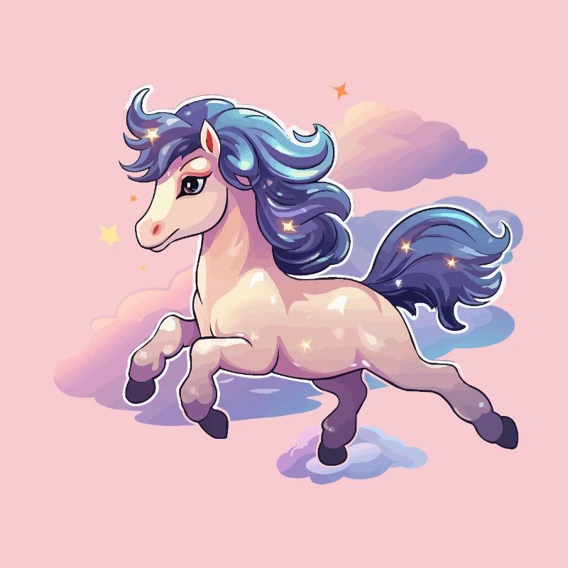 PastelUnicorn over clouds