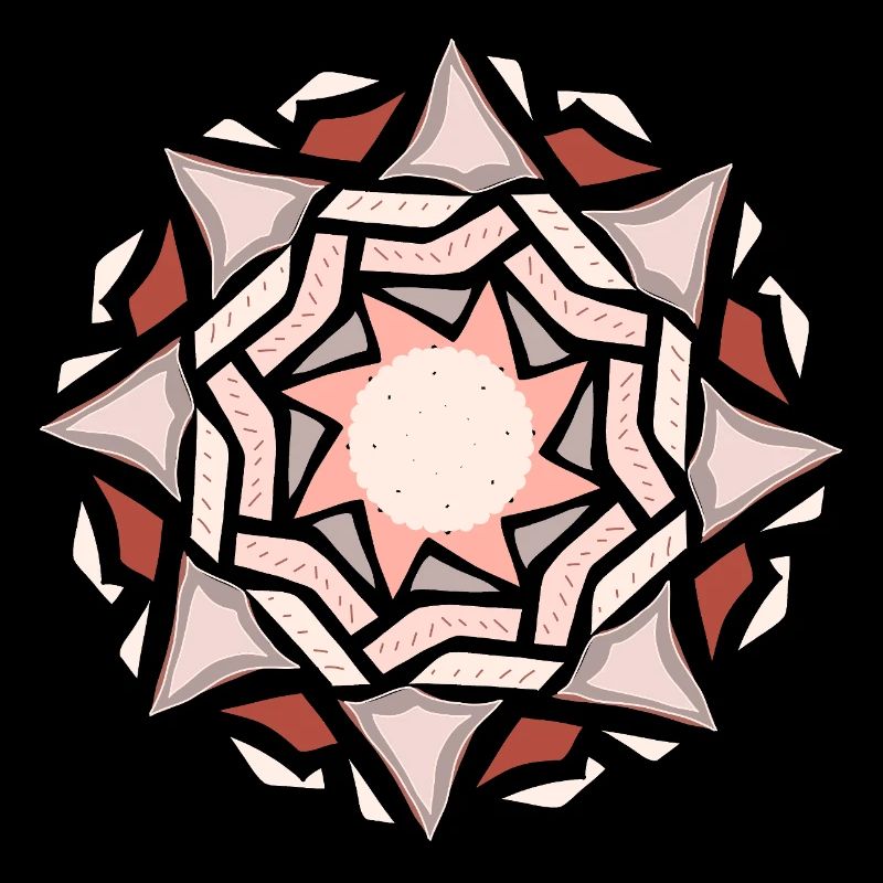 Rosa Mandala Sonne Geometrie