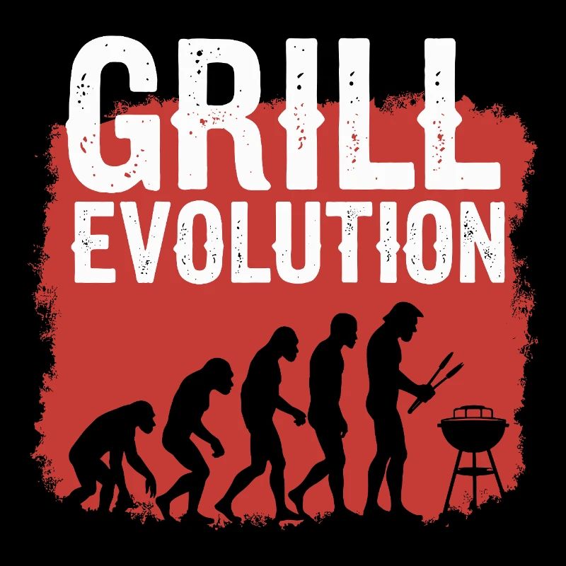 Grill Evolution Lustiger Grillmeister Spruch
