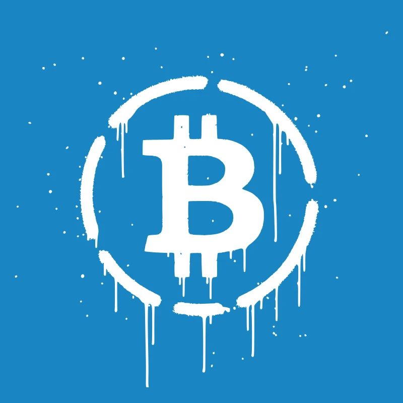 Bitcoin Logo Graffiti Crypto