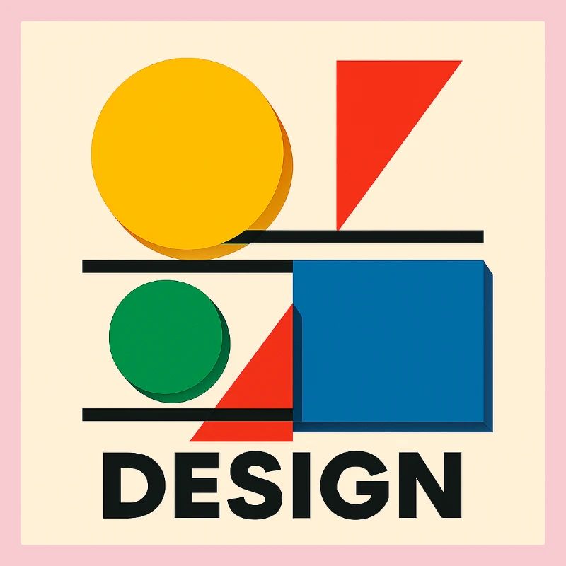 Géométrie Bauhaus Composition colorée