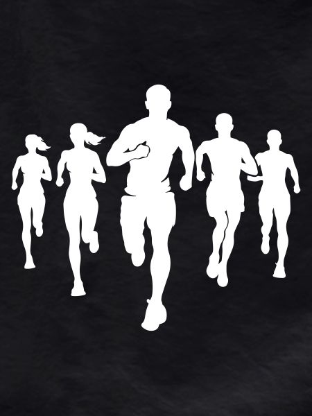 Marathon Runners Team Silhouette Marathon