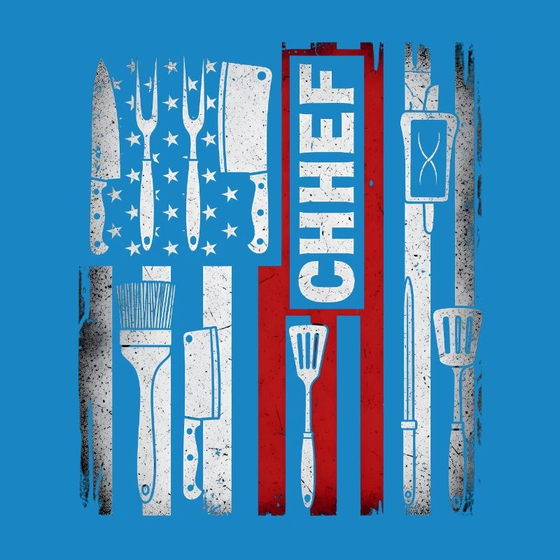 Chef du drapeau américain