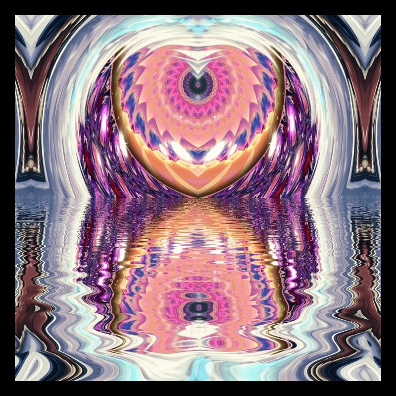 Circle Mandala Reflet en couleurs néon