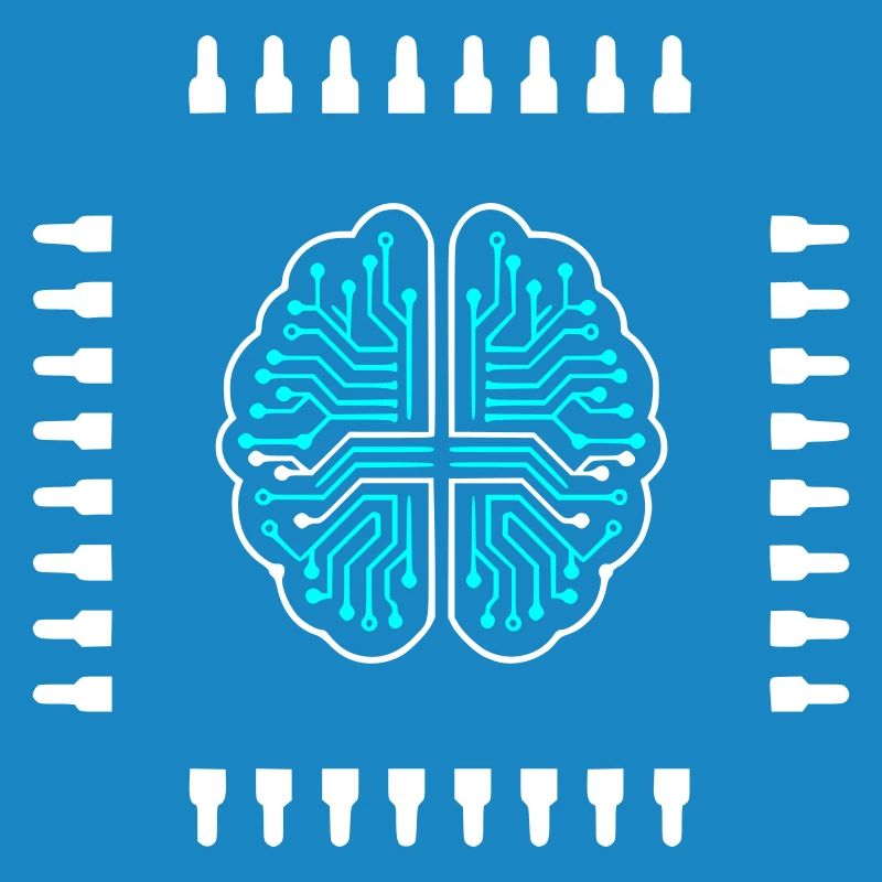 AI Brain Chip Processor Tech Vector
