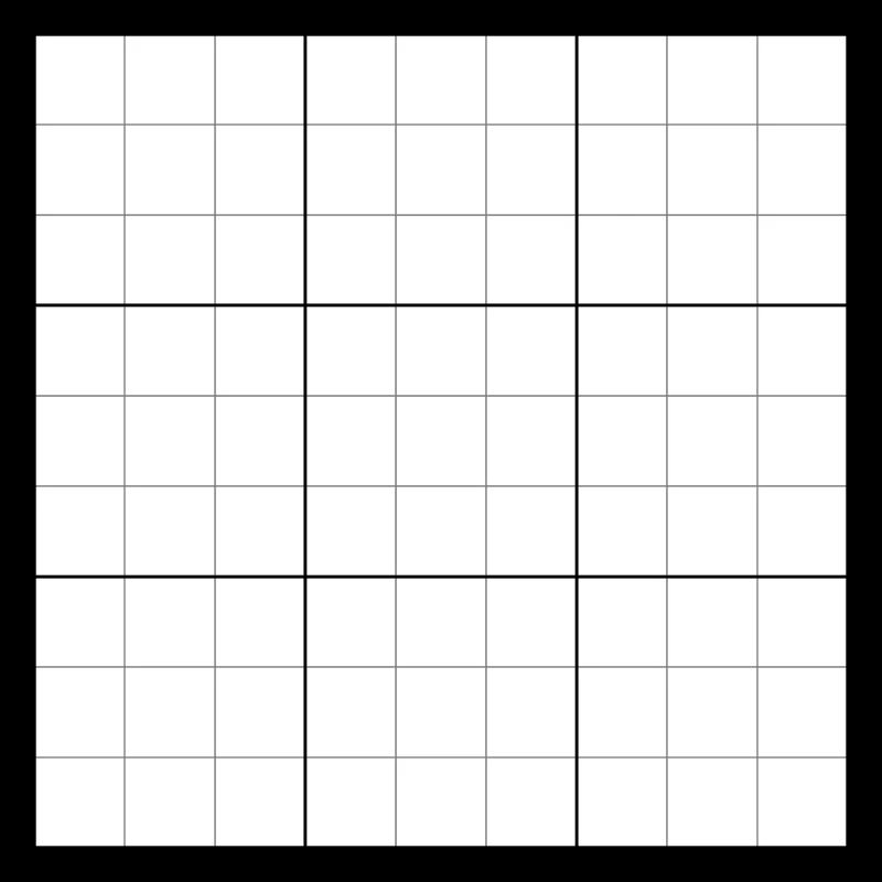 Grille vierge du Sudoku