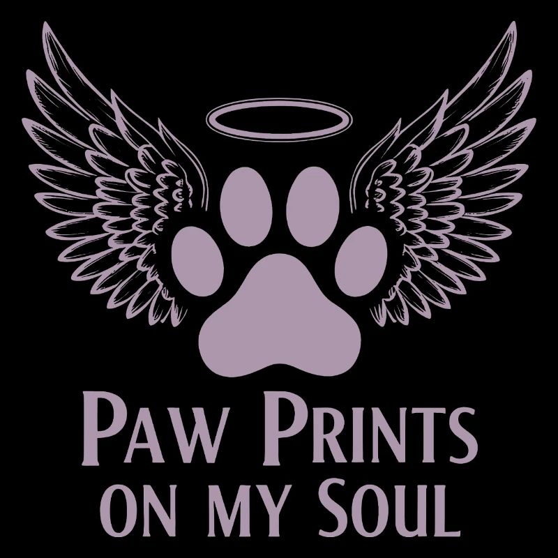 Pug Dog Nuage Ailes d’Ange Adieu Deuil