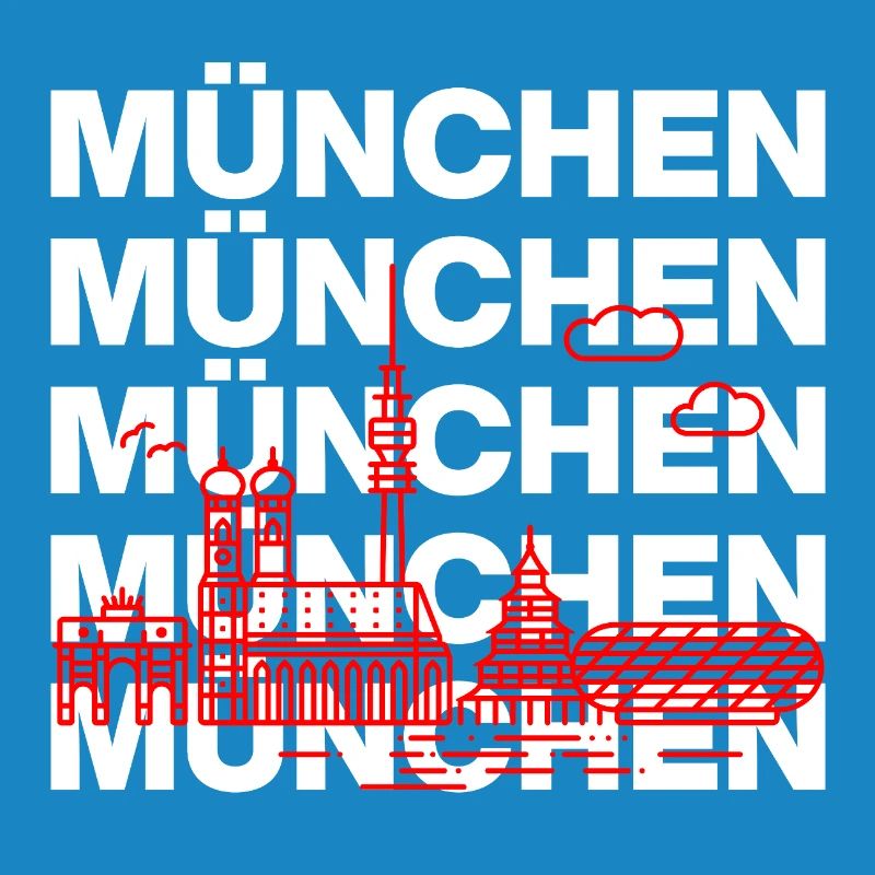 MÜNCHEN SKYLINE STACK – MIA SAN MUNICH