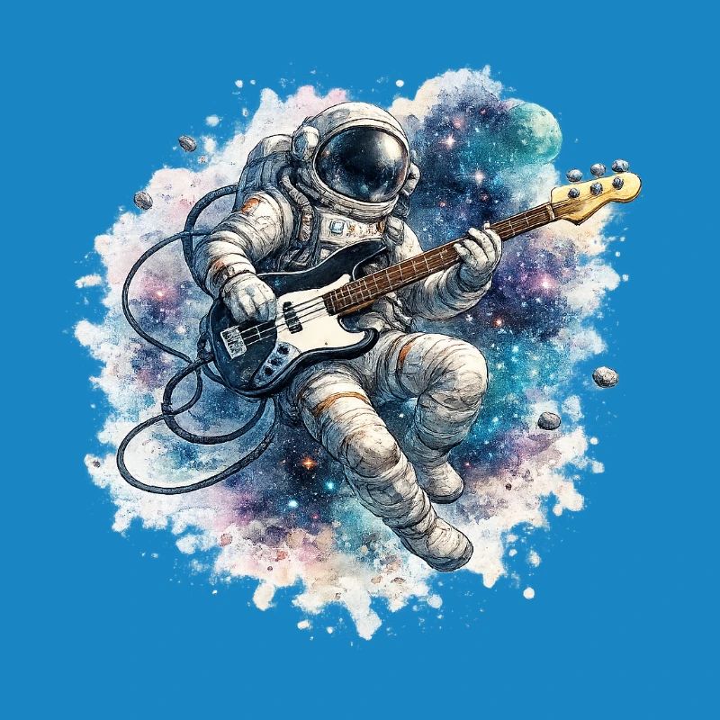 Astronaute spatial avec basse