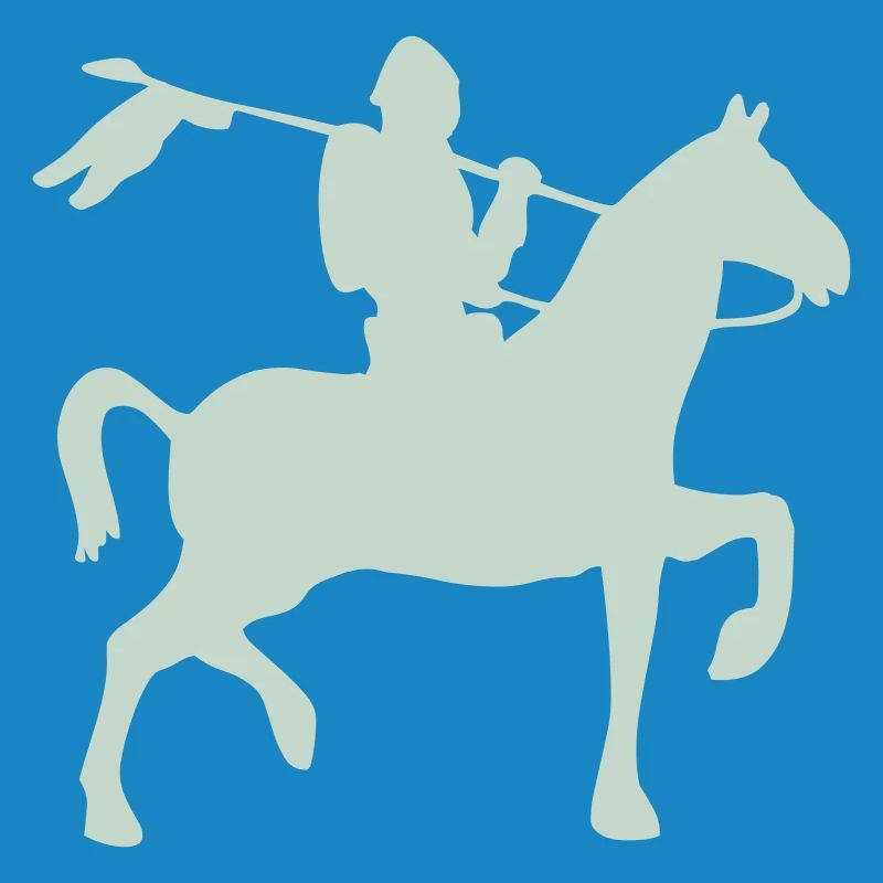 Ritter Krieger auf ein Pferd
