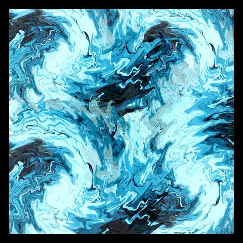 Vagues à motif marbre aqua