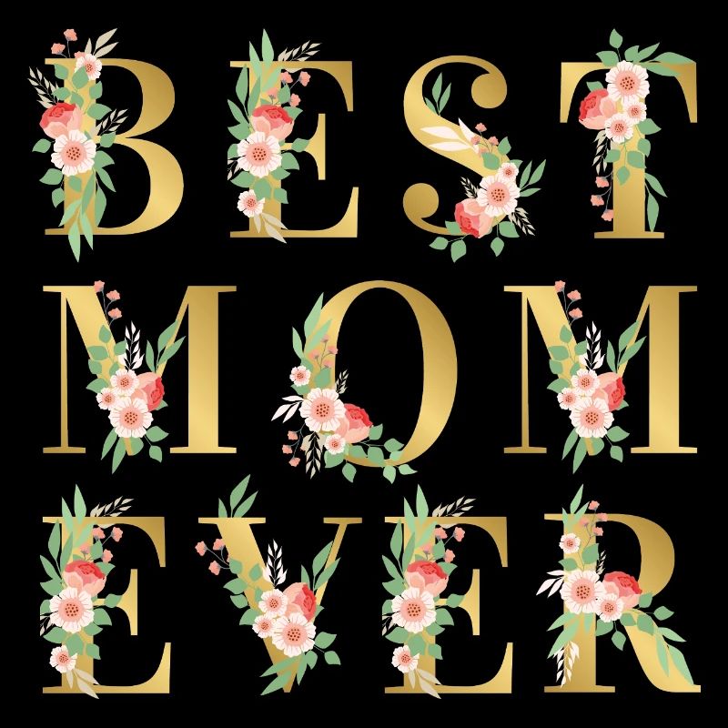 Beste Mama aller Zeiten goldenes Blumen-Muttertagsgeschenk