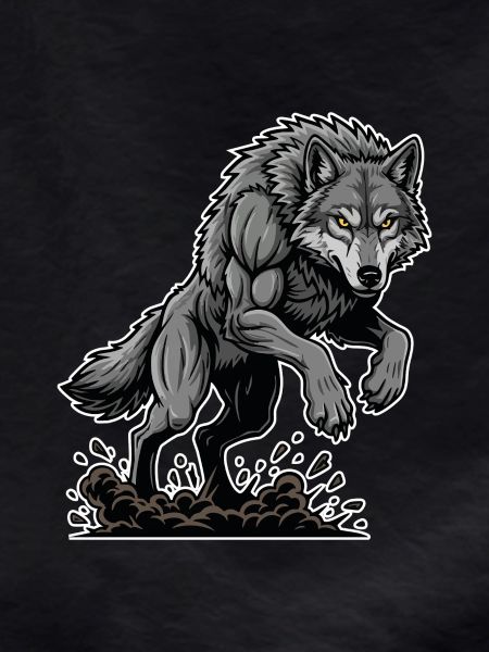 Werewolf Mighty Racing Mascot Wolf