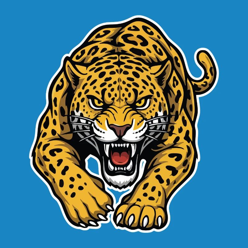 Leopard Jaguar Wild Attack Mascot Predator