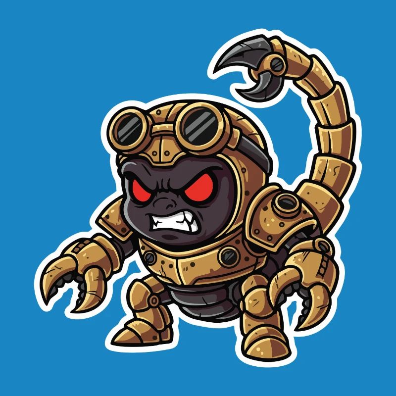 Scorpion Bionic Steampunk Warrior Brass Rivets
