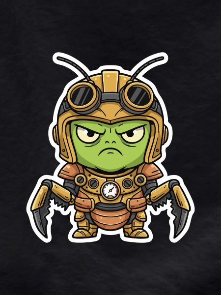 Locust Engineer Steampunk Rüstungsmessing
