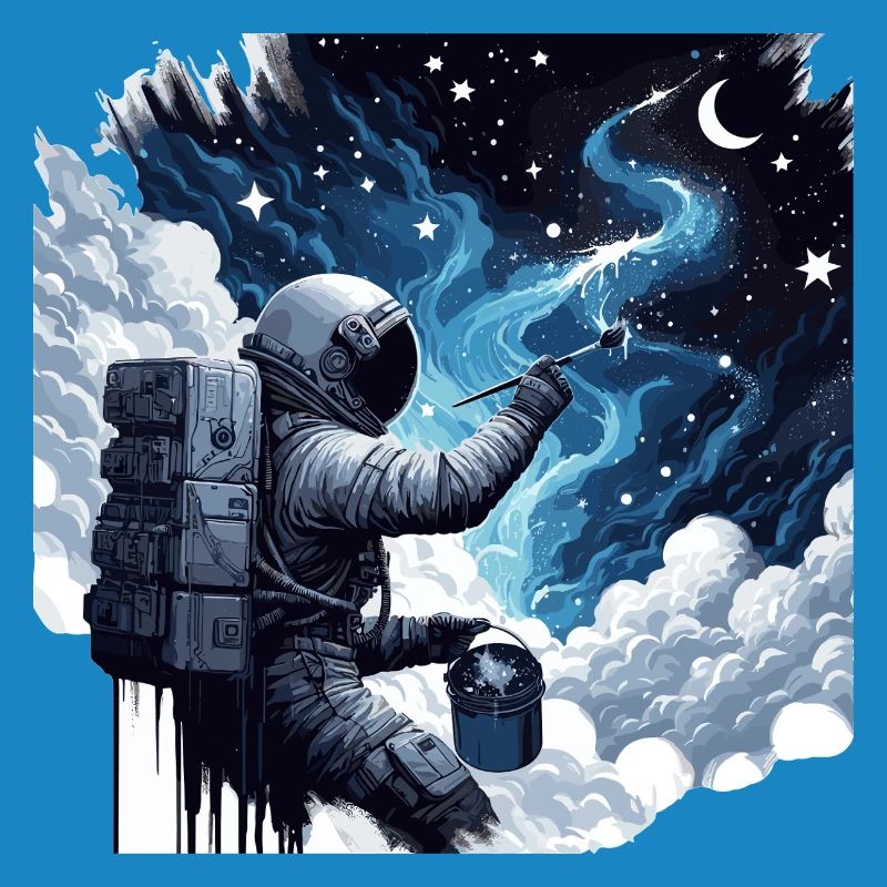 Astronaut Paints the Night: Creative Space Painter